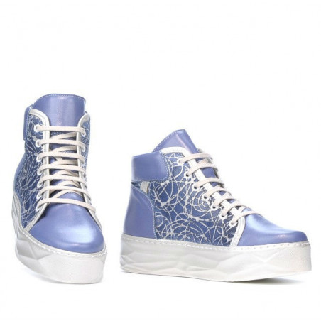 Damenstiefel 3311 blau kombiniert