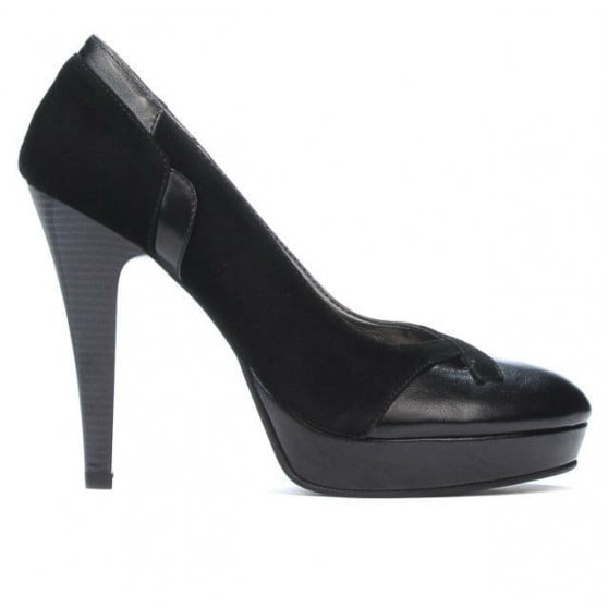 Elegante Damenschuhe 1092-1 schwarzes Wildleder Elegante Damenschuhe 1092-1 schwarzes Wildleder