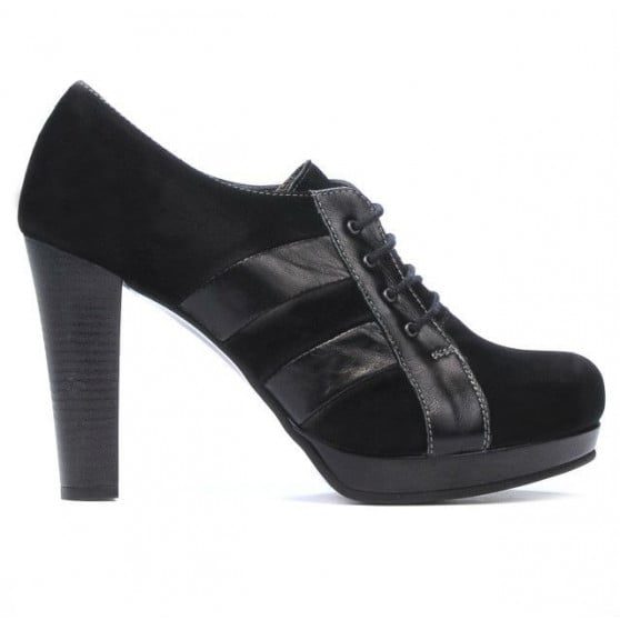 Elegante Damenschuhe 1211 Schwarz Antilope kombiniert Elegante Damenschuhe 1211 Schwarz Antilope kombiniert