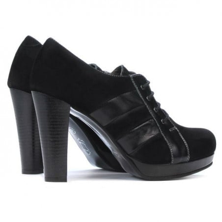Elegante Damenschuhe 1211 Schwarz Antilope kombiniert