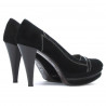 Elegante Damenschuhe 1094 schwarze Antilope kombiniert