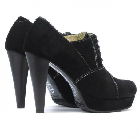 Elegante Damenschuhe 1091 schwarzer Antilopenleder