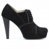 Elegante Damenschuhe 1091 schwarzer Antilopenleder