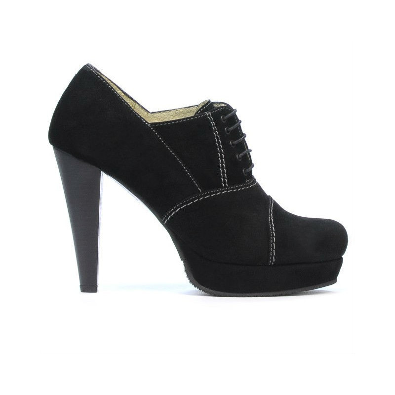 Elegante Damenschuhe 1091 schwarzer Antilopenleder