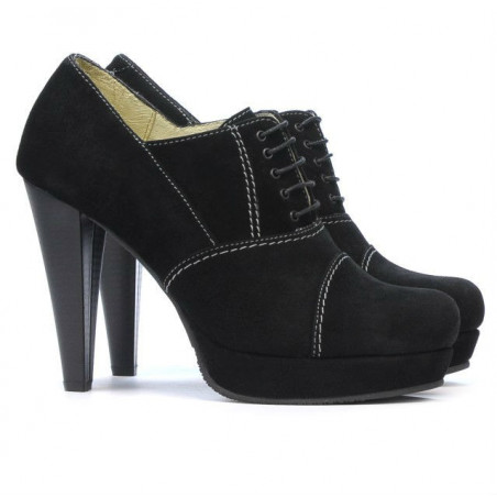Elegante Damenschuhe 1091 schwarzer Antilopenleder