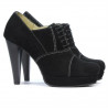 Elegante Damenschuhe 1091 schwarzer Antilopenleder
