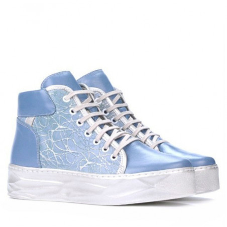 Damenstiefel 3311 blau kombiniert 1