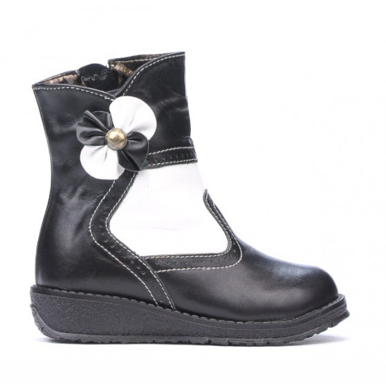 Kleinkinderstiefel 20c schwarz+weiß