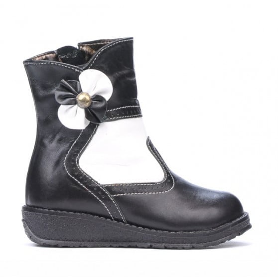 Kleinkinderstiefel 20c schwarz+weiß Kleinkinderstiefel 20c schwarz+weiß