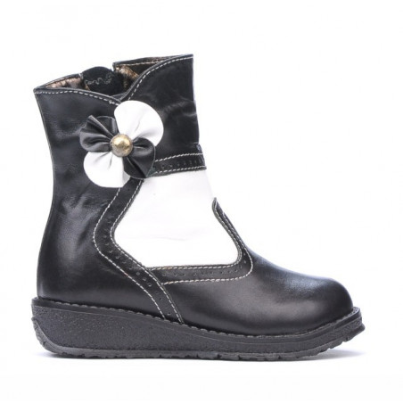 Kleinkinderstiefel 20c schwarz+weiß
