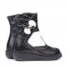 Kleinkinderstiefel 20c schwarz+weiß