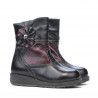 Kleine Kinderschuhe 20c schwarz+bordeaux