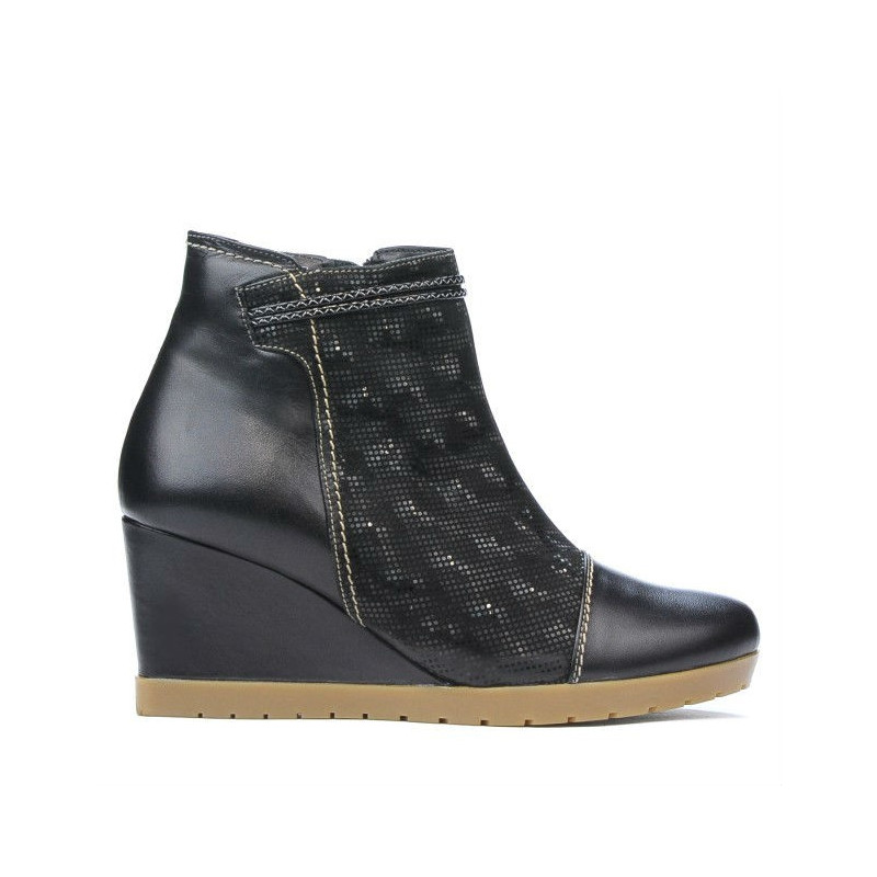 Damenstiefel 1143 schwarz kombiniert
