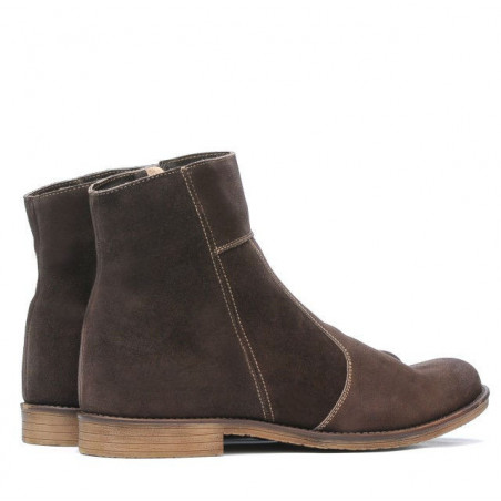 Herrenstiefel 413 Kaffee Veloursleder