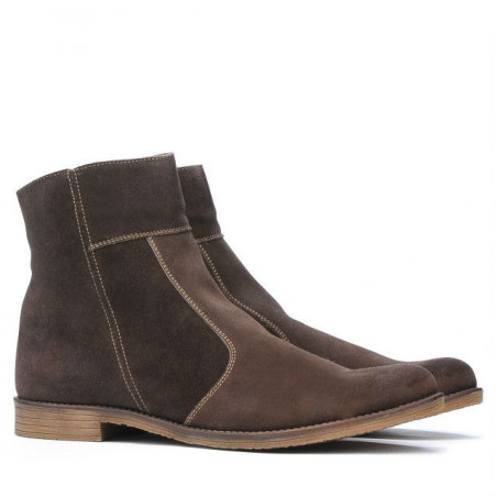 Herrenstiefel 413 Kaffee Veloursleder