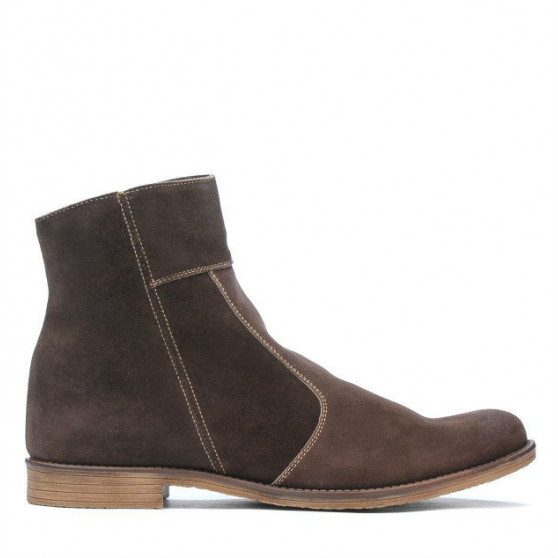 Herrenstiefel 413 Kaffee Veloursleder