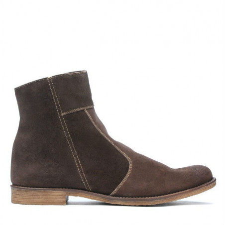 Herrenstiefel 413 Kaffee Veloursleder
