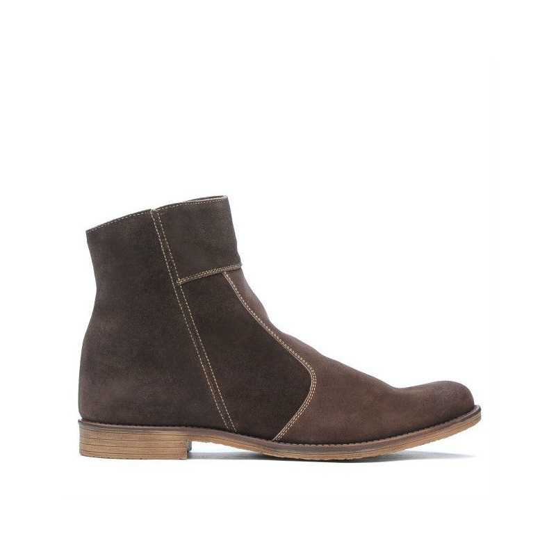 Herrenstiefel 413 Kaffee Veloursleder