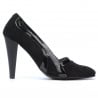 Elegante Damenschuhe 1208 schwarz Antilope+schwarzer Lack