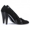 Elegante Damenschuhe 1208 schwarz Antilope+schwarzer Lack