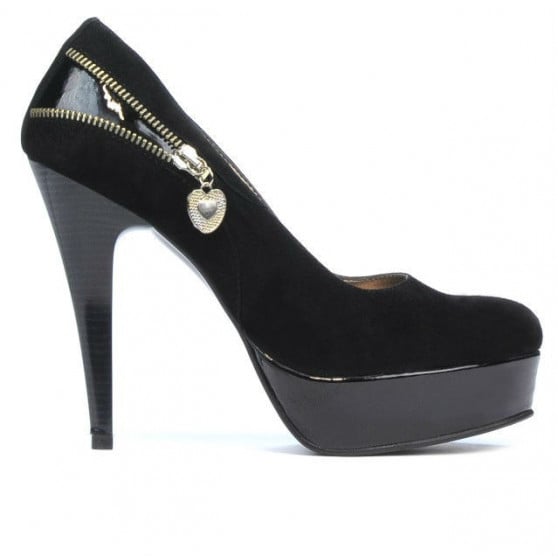 Elegante Damenschuhe 1201 schwarz Antilope kombiniert Elegante Damenschuhe 1201 schwarz Antilope kombiniert