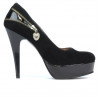 Elegante Damenschuhe 1201 schwarz Antilope kombiniert