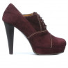 Elegante Damenschuhe 1091 weinrot Antilope