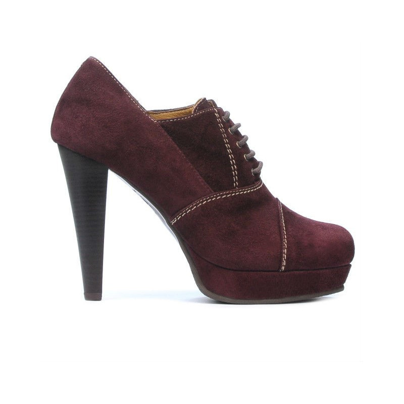 Elegante Damenschuhe 1091 weinrot Antilope