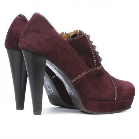 Elegante Damenschuhe 1091 weinrot Antilope