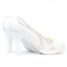 Elegante Damenschuhe 1208pl weiß kombiniert