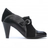 Elegante Damenschuhe 1210 schwarz Wildleder kombiniert