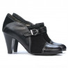 Elegante Damenschuhe 1210 schwarz Wildleder kombiniert
