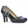 Elegante Damenschuhe 1086 schwarz+grau