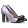 Elegante Damenschuhe 1226 Lack lila+schwarz