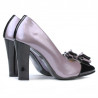 Elegante Damenschuhe 1226 Lack lila+schwarz
