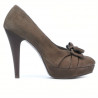 Elegante Damenschuhe 1095-1 Kaffeebraun Antilope