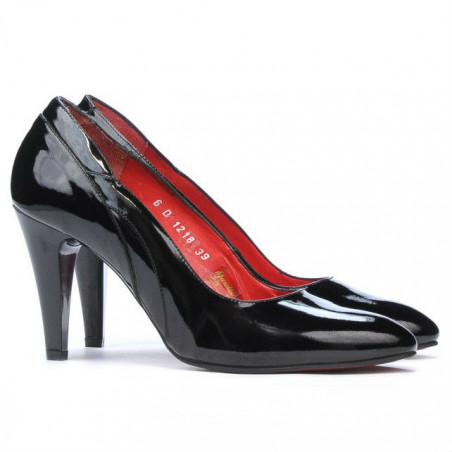 Elegante Damenschuhe 1218 schwarzer Lack
