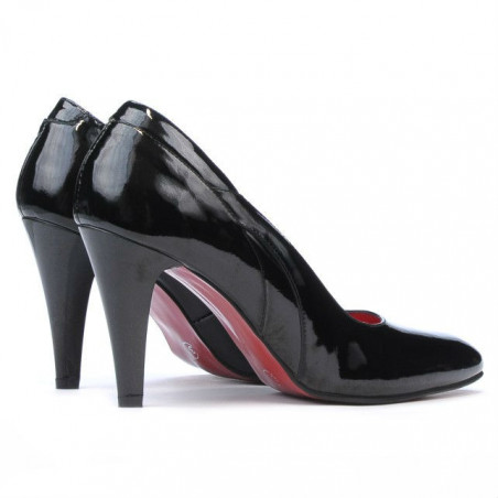 Elegante Damenschuhe 1218 schwarzer Lack