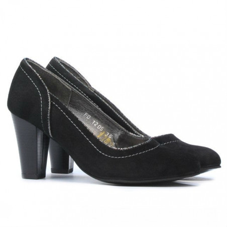 Elegante Damenschuhe 1205 Schwarz Antilope