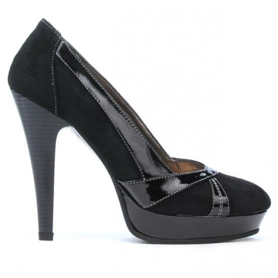 Elegante Damenschuhe 1206 Schwarz Antilope kombiniert Elegante Damenschuhe 1206 Schwarz Antilope kombiniert