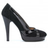 Elegante Damenschuhe 1206 Schwarz Antilope kombiniert