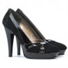 Elegante Damenschuhe 1206 Schwarz Antilope kombiniert