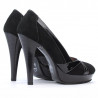 Elegante Damenschuhe 1206 Schwarz Antilope kombiniert