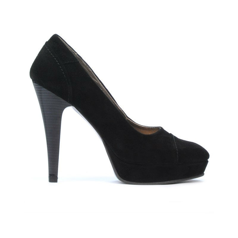Elegante Damenschuhe 1082-1 Antilopenschwarz