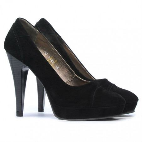 Elegante Damenschuhe 1082-1 Antilopenschwarz
