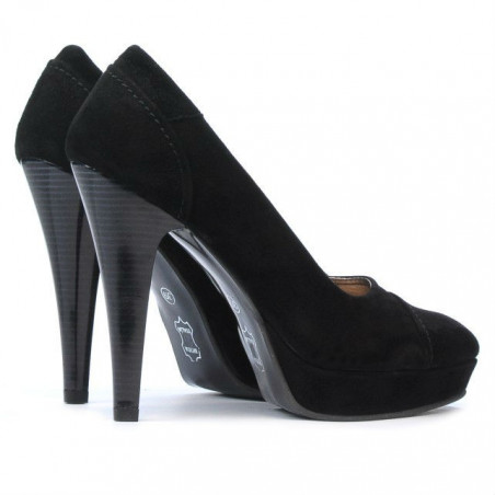 Elegante Damenschuhe 1082-1 Antilopenschwarz