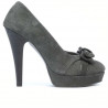 Elegante Damenschuhe 1095-1 graue Antilope Kombination
