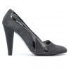 Elegante Damenschuhe 1208 grau Antilope kombiniert