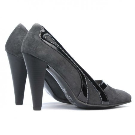 Elegante Damenschuhe 1208 grau Antilope kombiniert