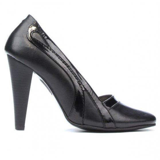Elegante Damenschuhe 1208 Schwarz + Lackschwarz Elegante Damenschuhe 1208 Schwarz + Lackschwarz
